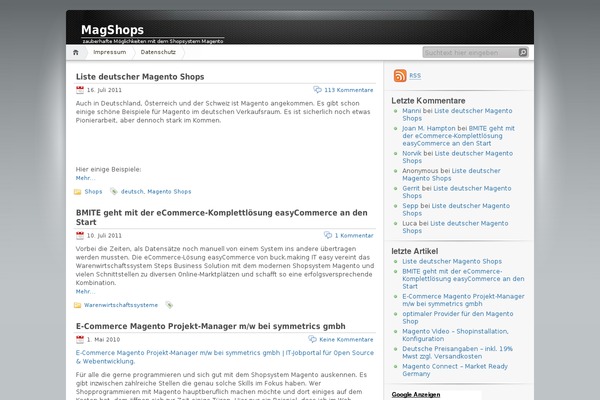 WordPress website example screenshot