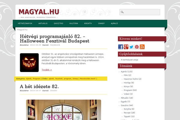 magyal.hu site used Living Journal