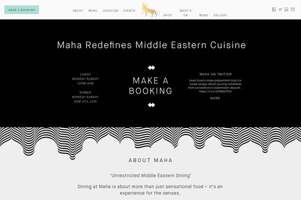 maharestaurant.com.au site used Maha