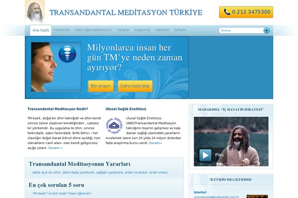 maharishi.org.tr site used Meditation