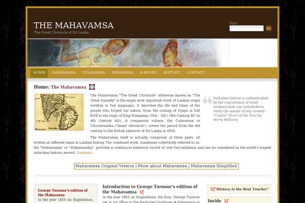 mahavamsa.org site used Mahavamsa