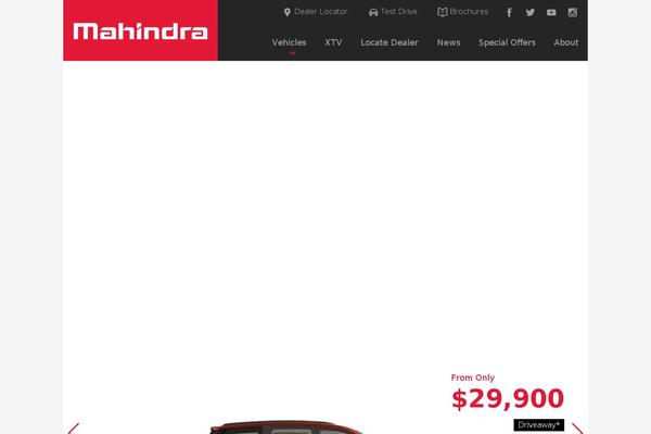 mahindra.com.au site used Mahindra