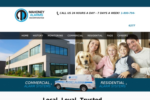 mahoneyalarms.com site used Mahoney