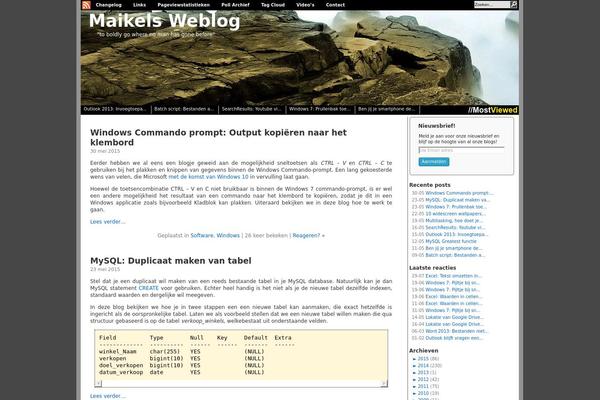 maikelsweblog.nl site used Mwdes