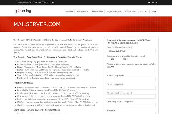 mailserver.com site used XYZ