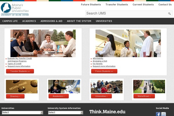maine.edu site used Ums-university