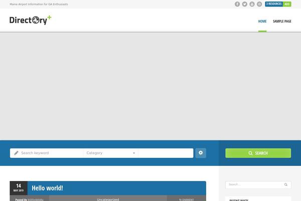 Directory2 theme site design template sample