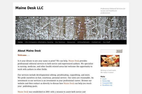 Twenty Ten theme site design template sample