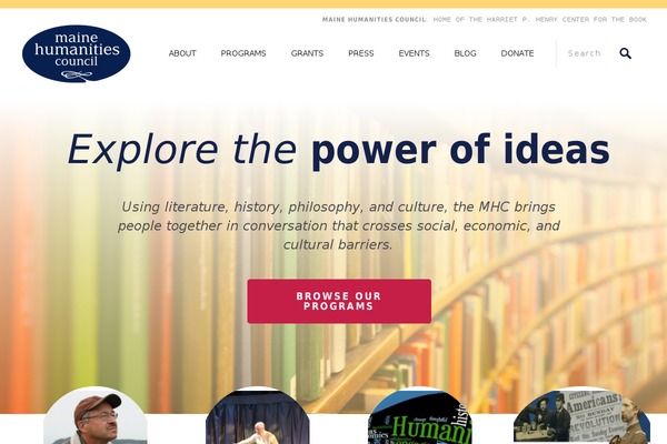 mainehumanities.org site used Mhc