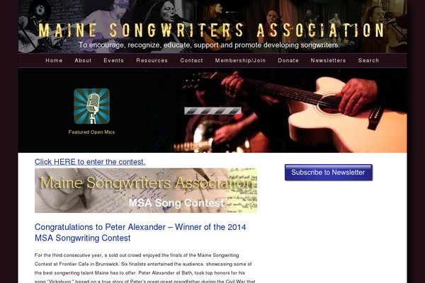 mainesongwriters.org site used Msa