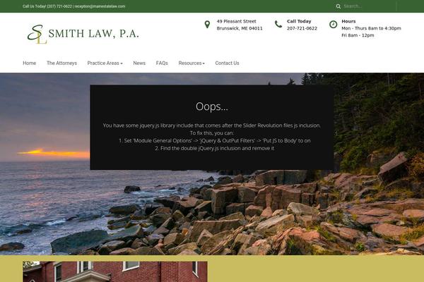 mainestatelaw.com site used Solicitor
