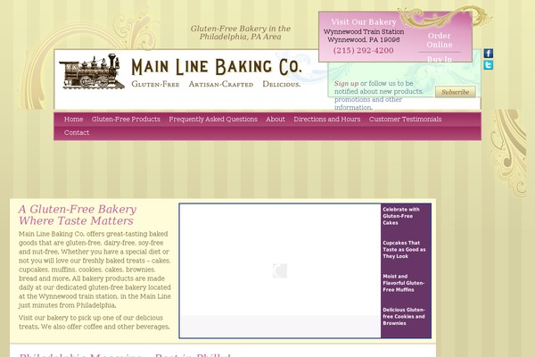 mainlinebakery.com site used Mainlinebakery