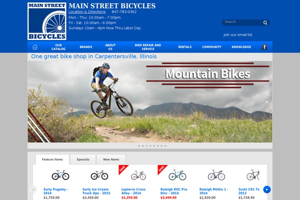 mainstbicycles.com site used Twentyeleven-msb