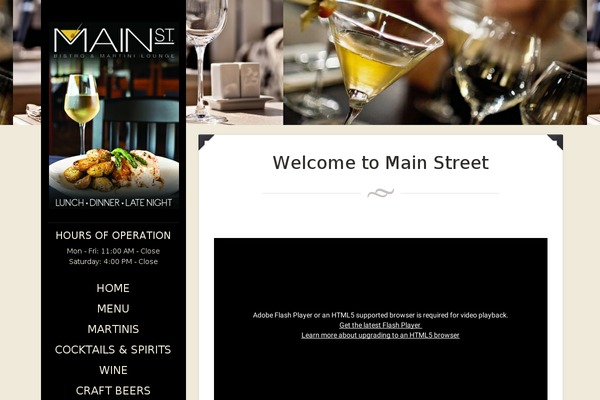 mainstmartinilounge.com site used Eatery