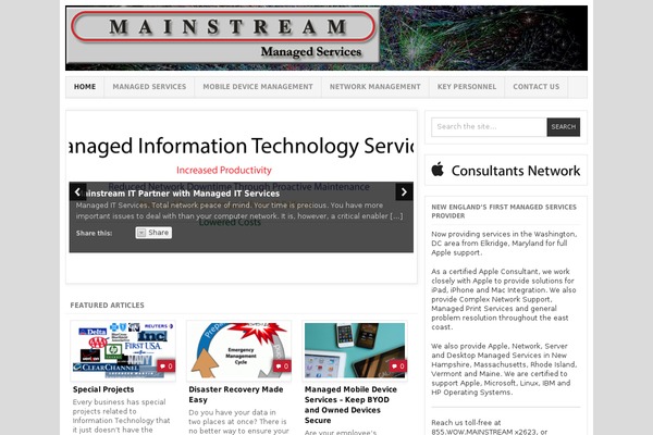 mainstream.com site used Arrastheme