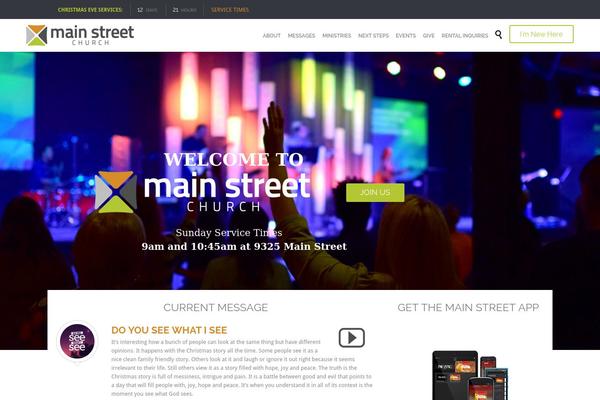 mainstreetchurch.ca site used Church and Event