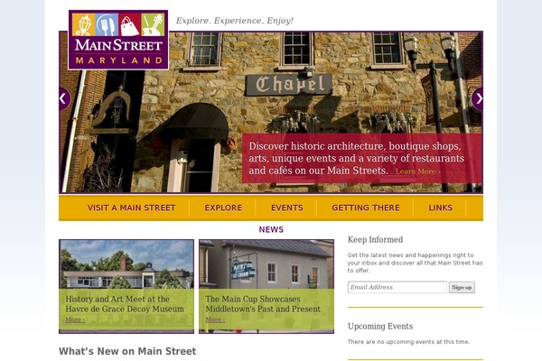 mainstreetmaryland.org site used Mainstreetmd