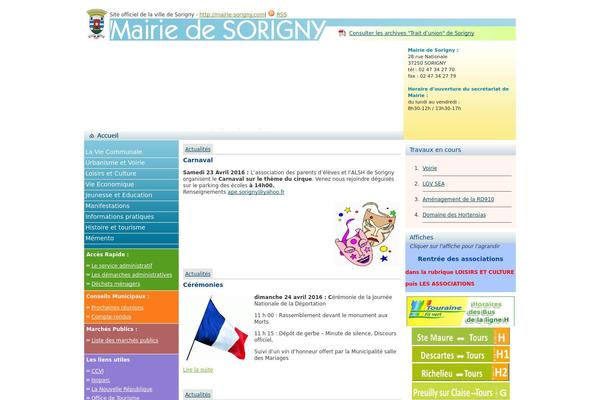 mairie-sorigny.com site used Mairie-2009