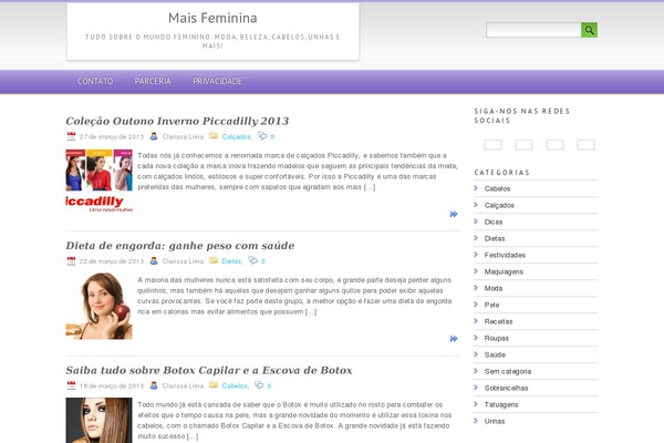 maisfeminina.com site used Colorful Motive