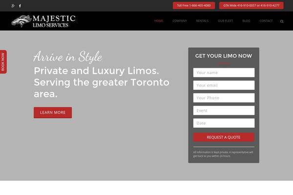 Majestic theme site design template sample