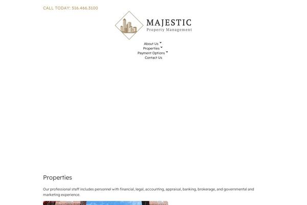 Majestic theme site design template sample