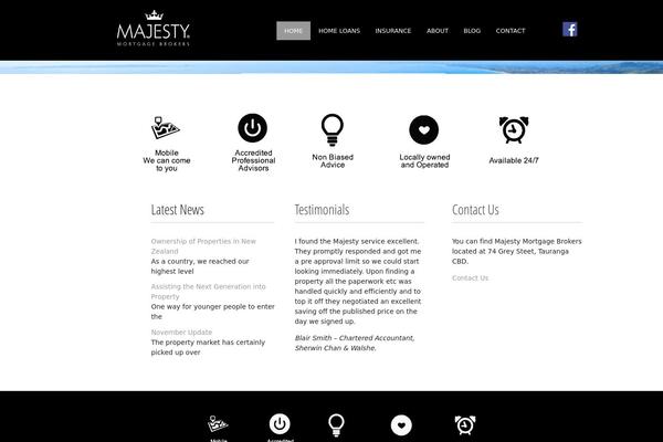 majesty.co.nz site used zeeNoble