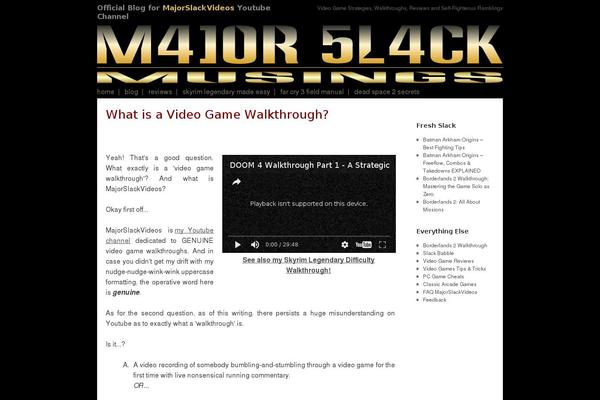 majorslack.com site used Majorslack2012