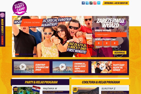 majowkapartycamp.pl site used Popstyle