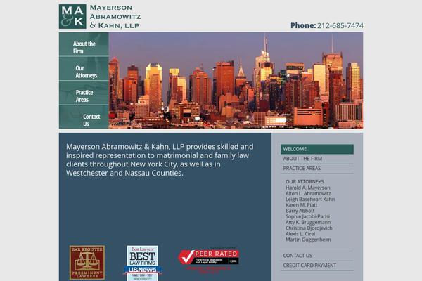 mak-law.com site used Mayersonabramowitzkahn