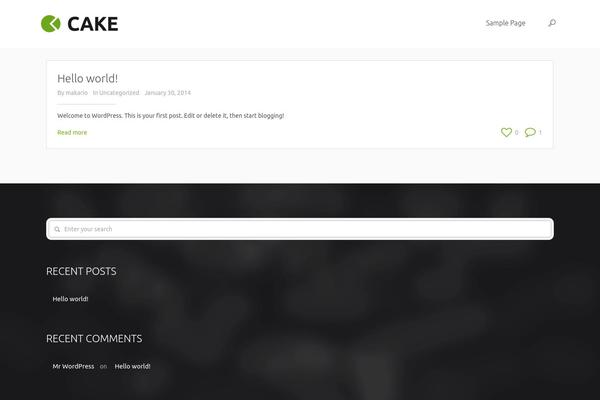 Cake theme site design template sample