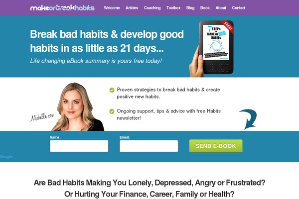 make-or-break-habits.com site used Habits