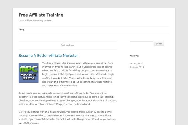WordPress website example screenshot