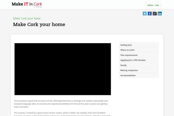 makeitincork.com site used Cork