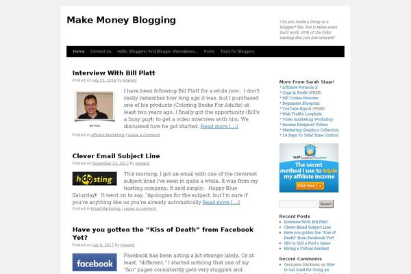 makemoneyblogging.net site used Twentyten-child