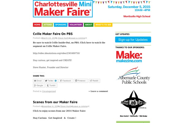 makerfairecville.com site used Minicoraline