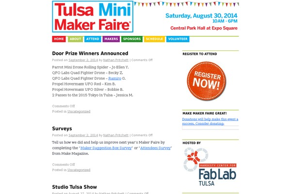 makerfairetulsa.com site used Minicoraline