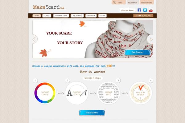 makescarf.com site used Makescarf