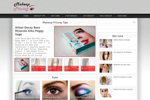 MakeUp theme site design template sample
