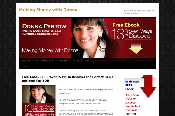 makingmoneywithdonna.com site used Twenty Ten