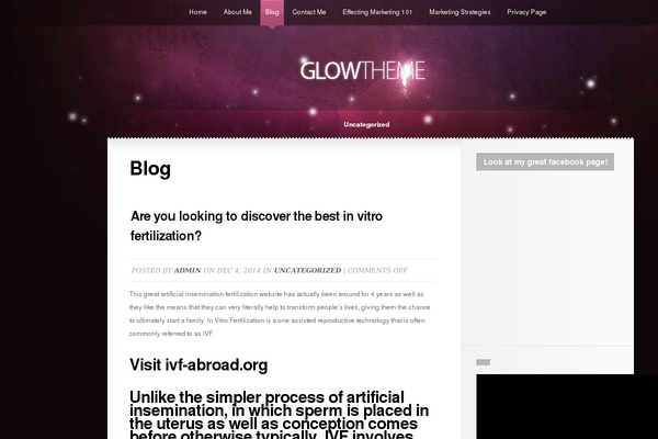Glow theme site design template sample
