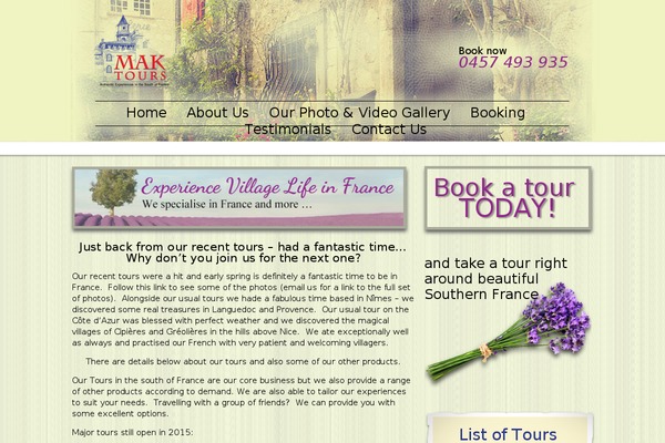 maktours.com.au site used Maketours