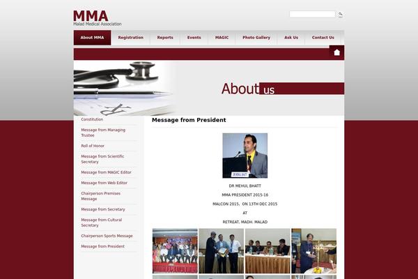 Mma theme site design template sample