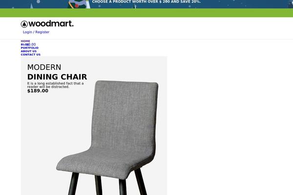 WoodMart theme site design template sample