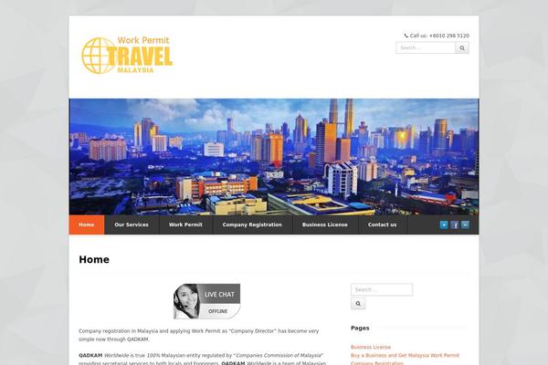 Travelify theme site design template sample