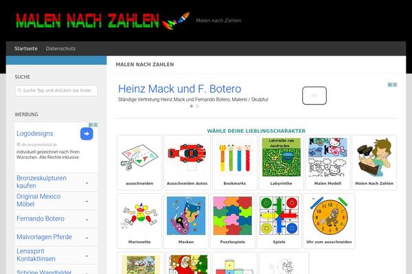 Hueman theme site design template sample
