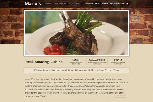 maliasrestaurant.com site used Malias