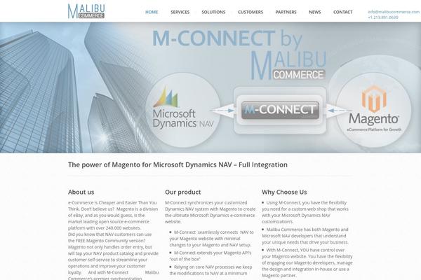 Malibu theme site design template sample