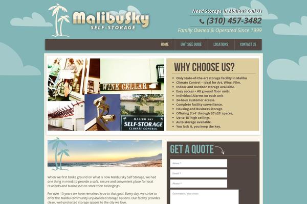 Malibu theme site design template sample