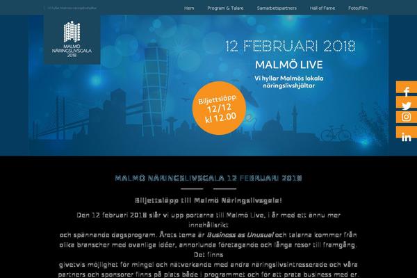 malmonaringslivsgala.se site used Narginslivsgalan-theme