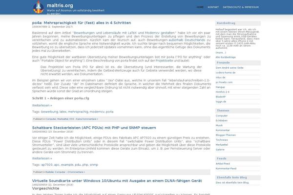 WordPress website example screenshot